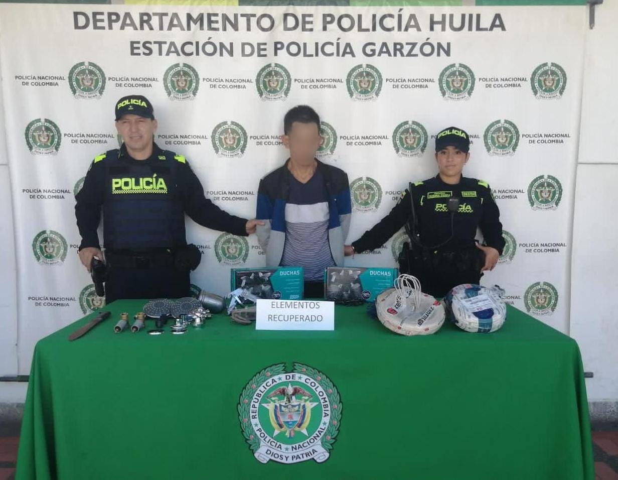 Capturado alias «Cali» por Hurto a Ferretería