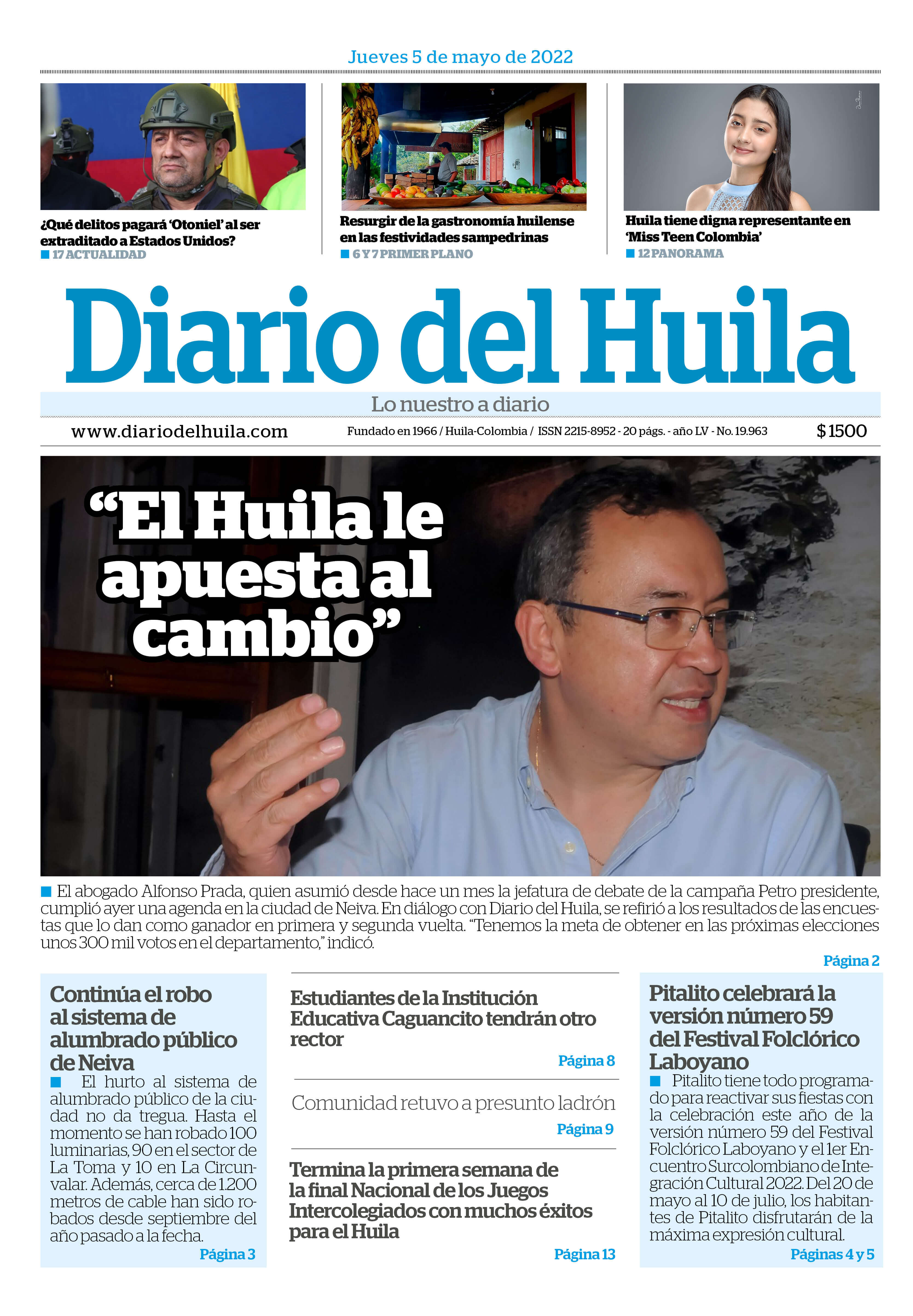 Diario del Huila 05 de mayo de 2022