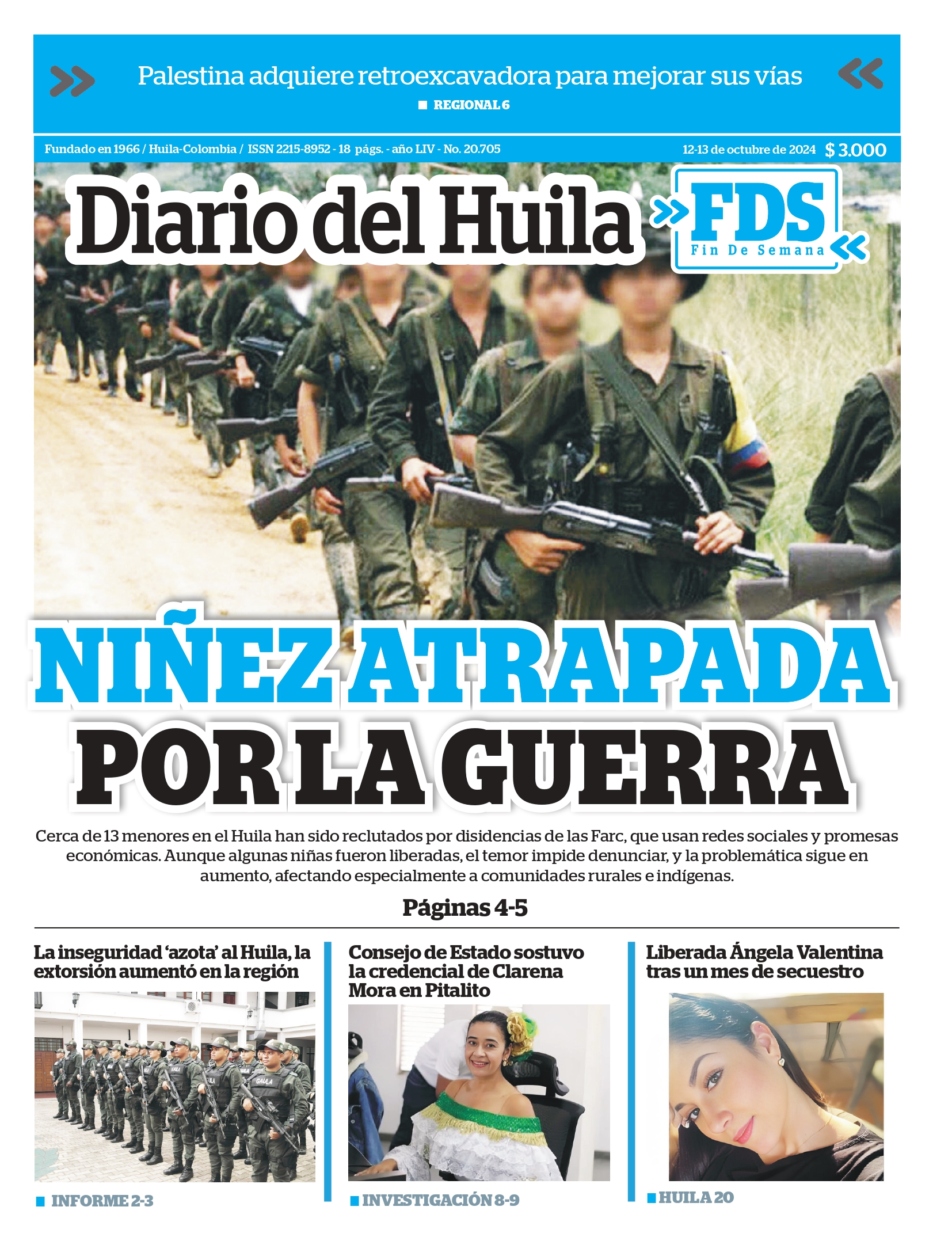 Diario del Huila 12  y 13 de octubre de 2024