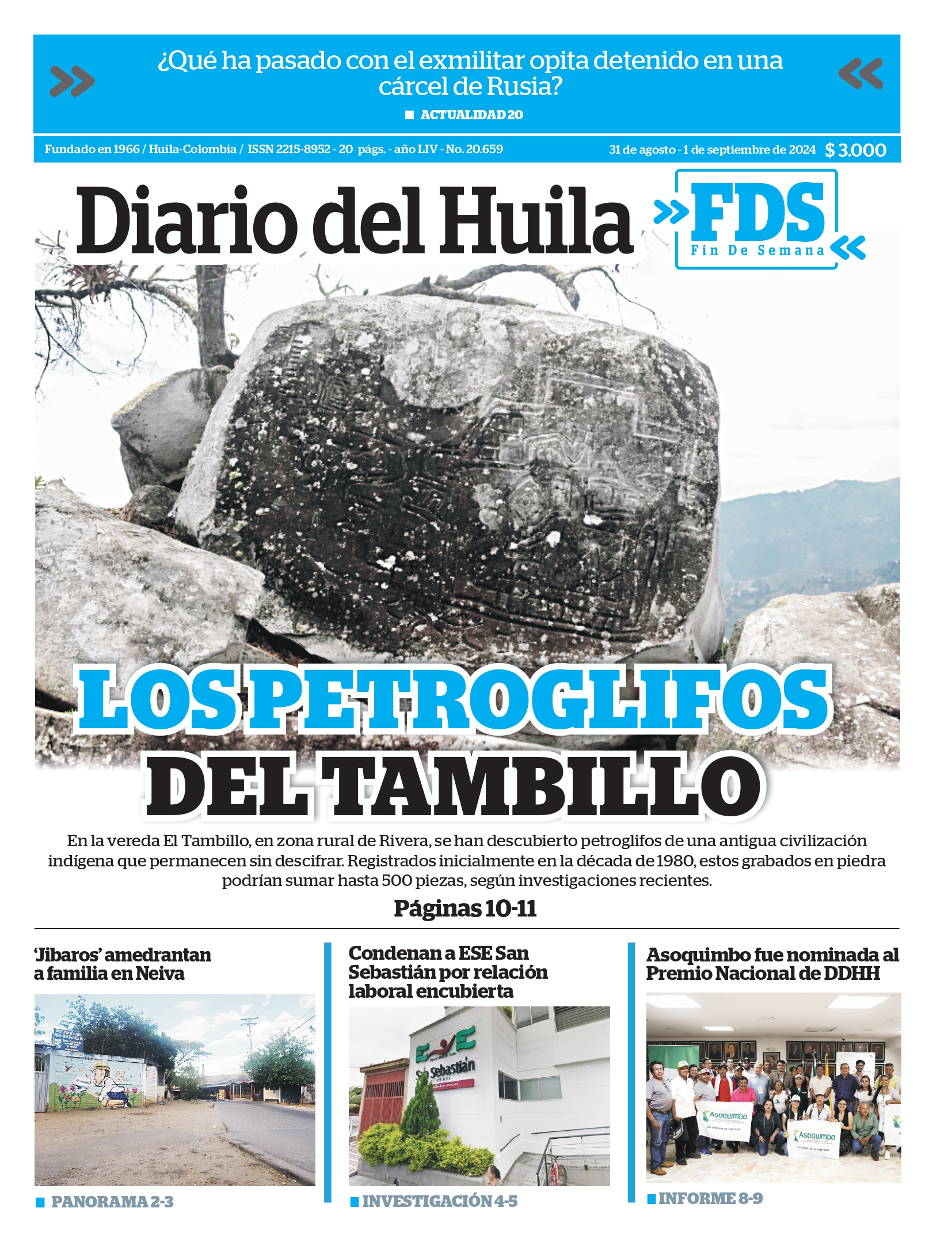 Diario del Huila 31 de agosto y 01 de septiembre de 2024