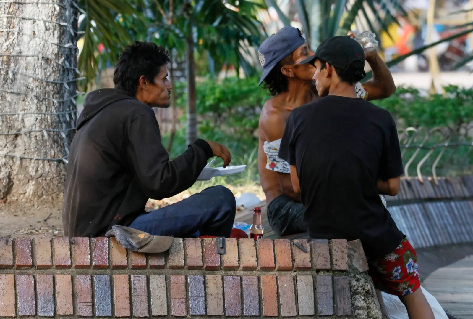 Habitantes de calle, los huéspedes del parque Santander