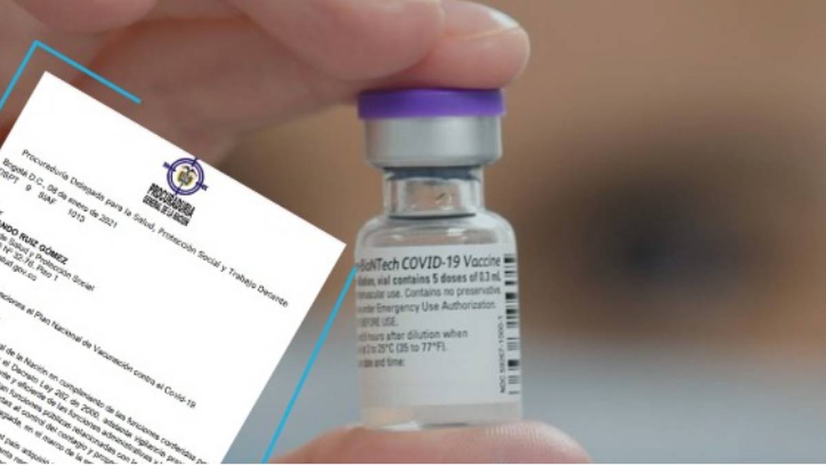 La procuraduría cuestiona el plan de vacunación contra el covid