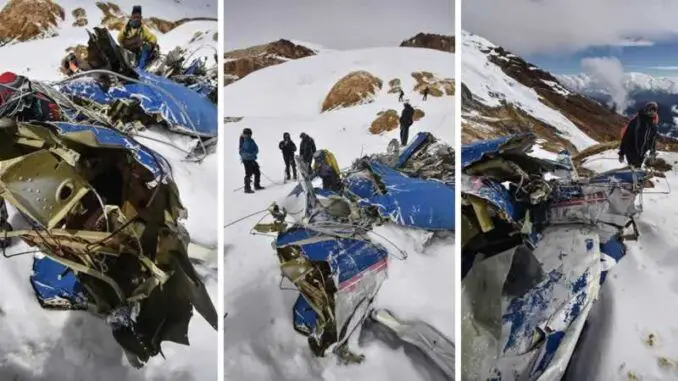 Descubren restos de avioneta en el Nevado del Huila
