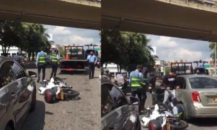 Influenciadora en Bucaramanga habría tropellado a un policía de Tránsito