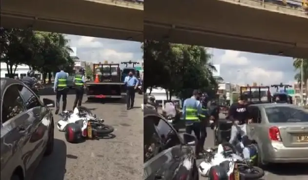 Influenciadora en Bucaramanga habría tropellado a un policía de Tránsito