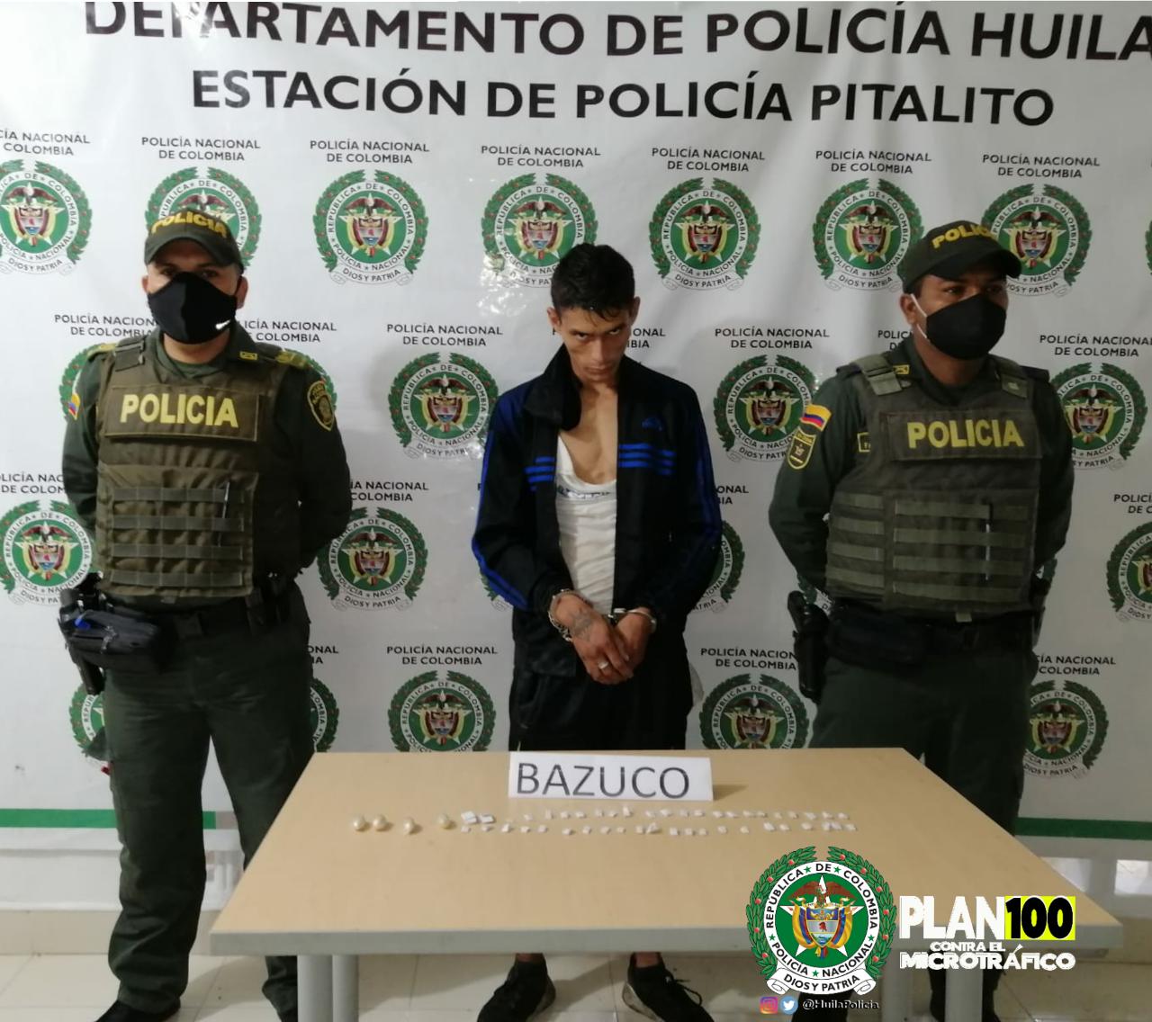 Por pretender comercializar estupefacientes, dos personas fueron capturadas en Pitalito