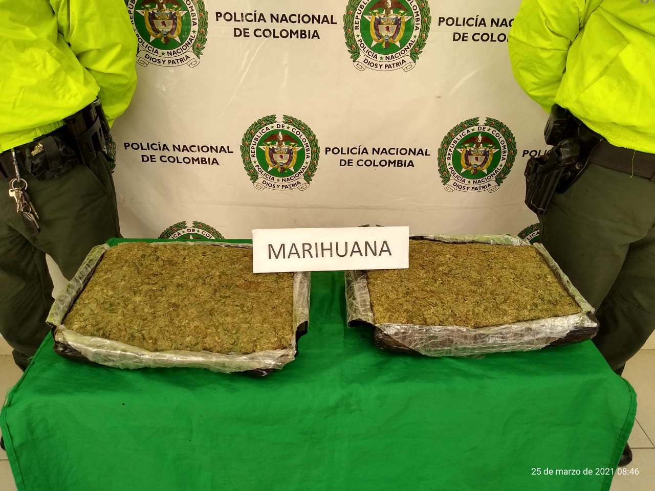 Incautan 5 mil gramos de marihuana avaluada en $8 millones en La Plata