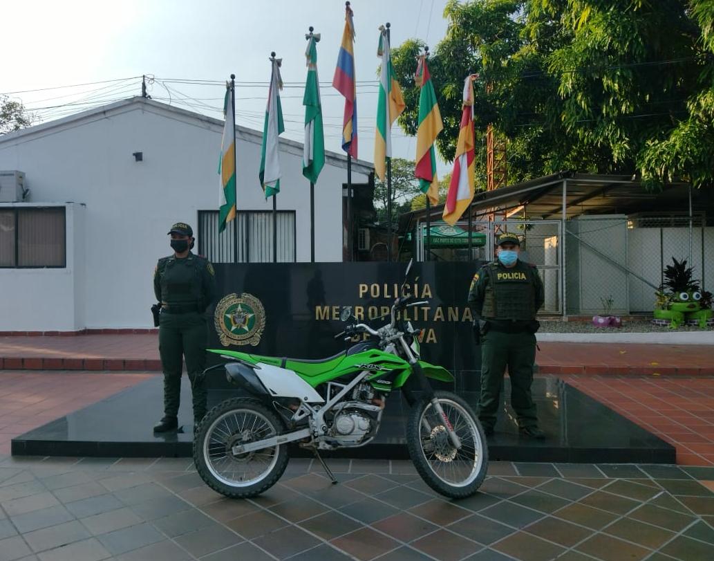 Recuperan motocicleta que había sido hurtada en el municipio de Tello
