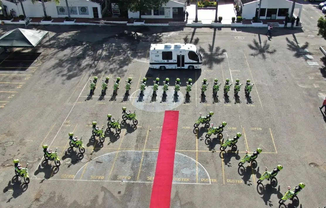 Policía Metropolitana de Neiva recibió 28 motocicletas para optimización de su servicio