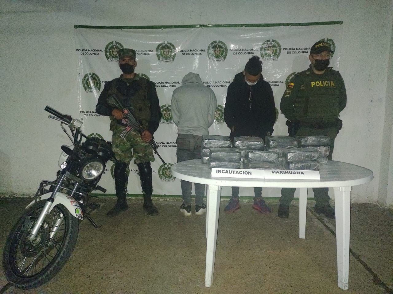 Detenidos con 20 kilos de marihuana que pretendían comercializar en Neiva
