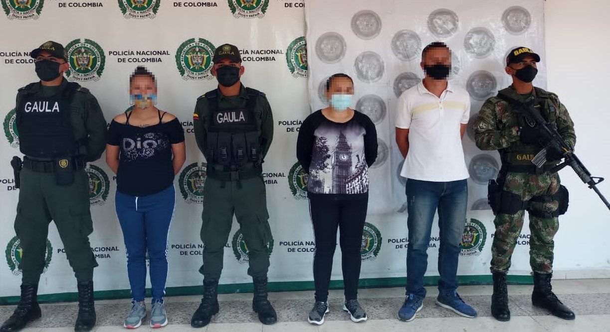 Cuatro miembros de la banda de extorsionistas ‘Los del Sur’ fueron capturados