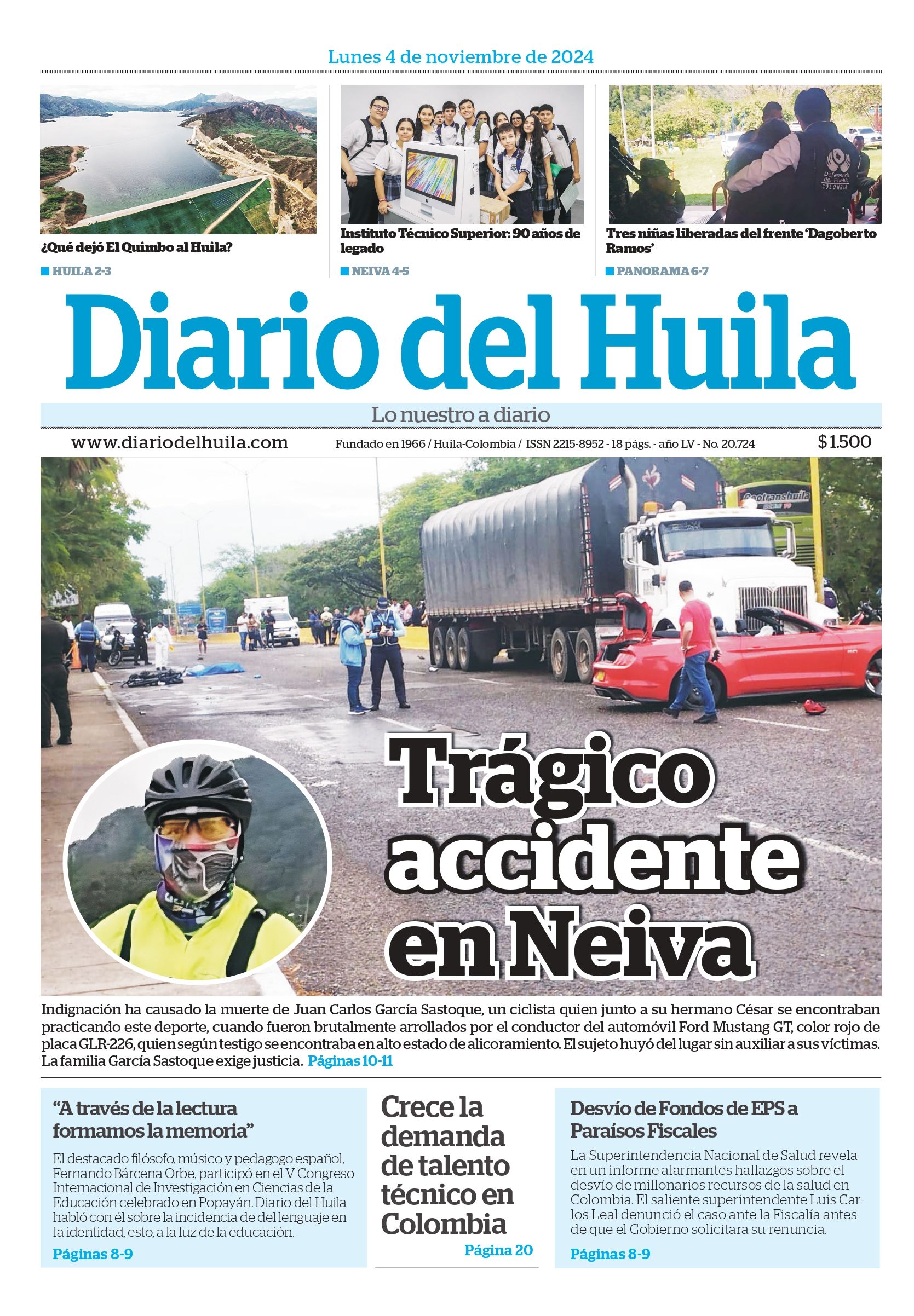 Diario del Huila 04 de noviembre de 2024