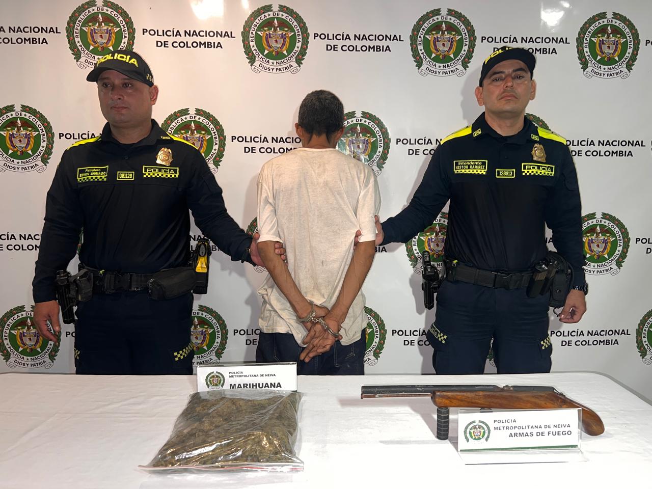 Con droga y un ‘changón’, fue detenido un hombre en Neiva