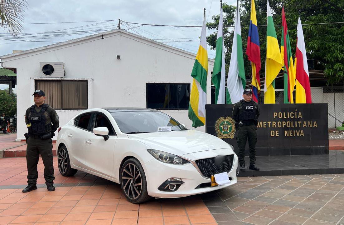 Policía de Neiva recupera vehículo con placa alterada