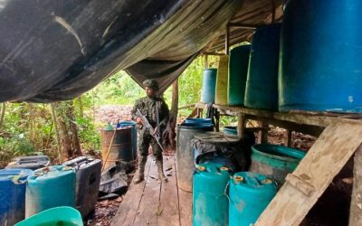 En el corazón del Cauca, las Fuerzas Militares desmantelaron cuatro laboratorios de droga