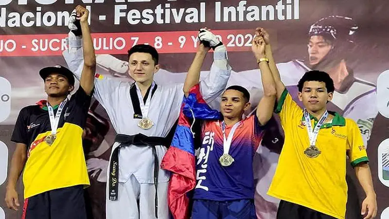 Dos medallas de oro para el Huila en el Campeonato Nacional de Taekwondo