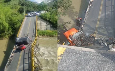 Video: Colapsó puente sobre río La Vieja entre Quindío y Valle del Cauca