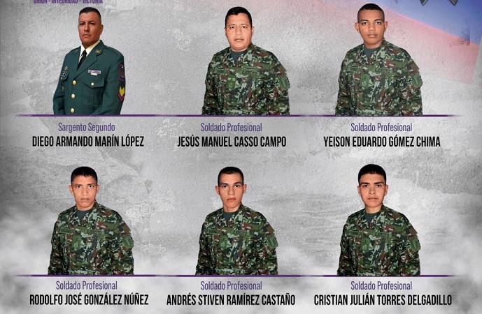Seis militares murieron tras caer en campo minado en Antioquia