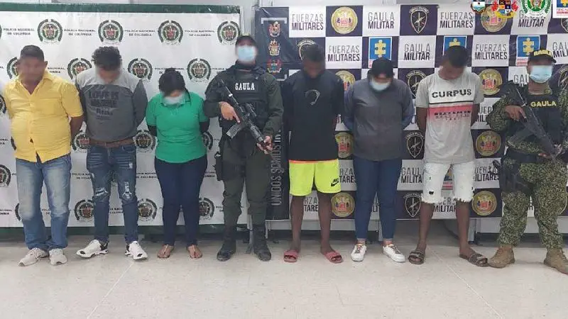 A la cárcel seis presuntos miembros del Clan del Golfo en Bolívar