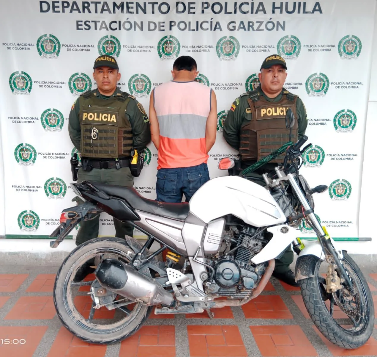 Capturado por conducir una moto hurtada en Garzón