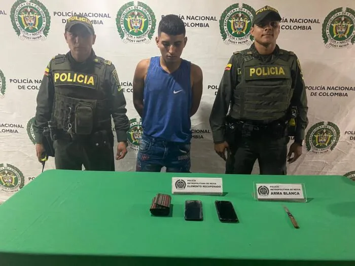 Capturado alias «Tabique» tras robar celular en Neiva