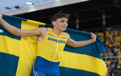 Armand Duplantis estableció un nuevo récord mundial en salto con garrocha