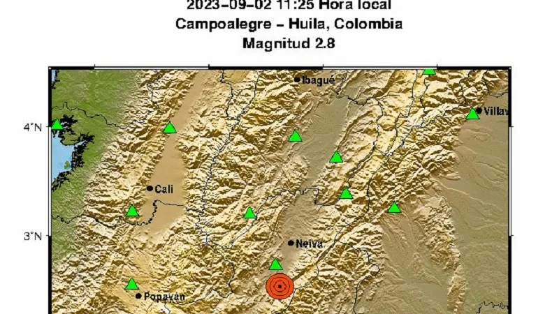 Tembló en Campoalegre, Huila: sismo de baja magnitud