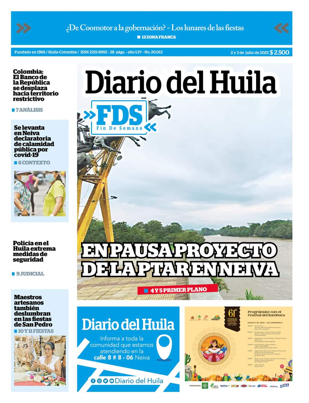 Diario del Huila 02 y 03 de Julio de 2022