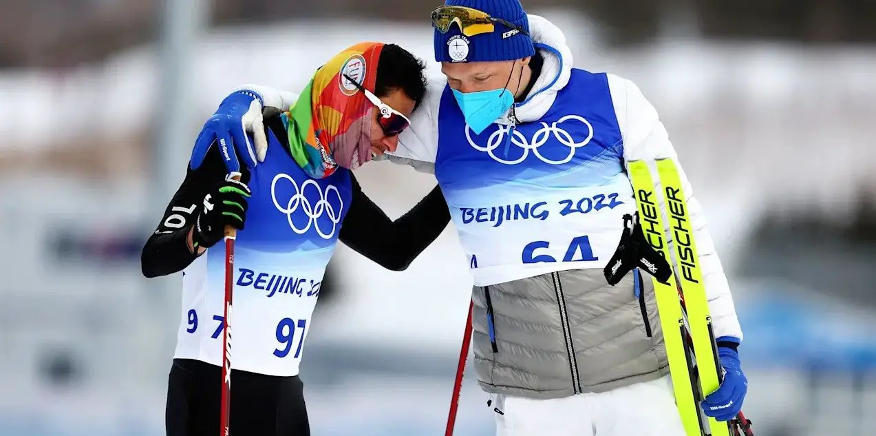 Gran gesto del campeón con el esquiador colombiano