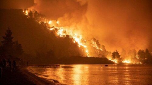 Continúa por séptimo día la lucha contra incendios en la isla griega de Eubea