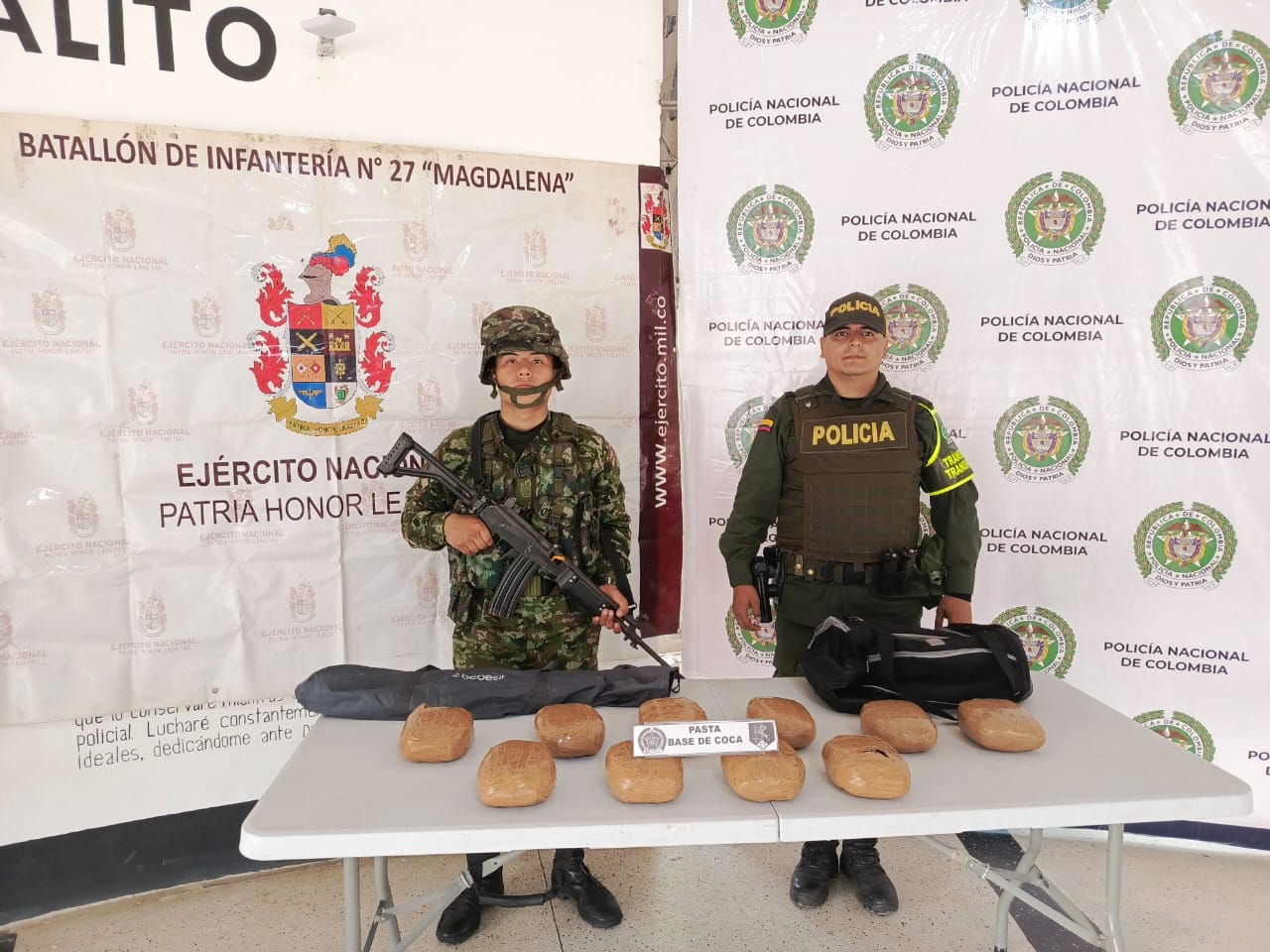More than 10 kilos of coca base paste was seized