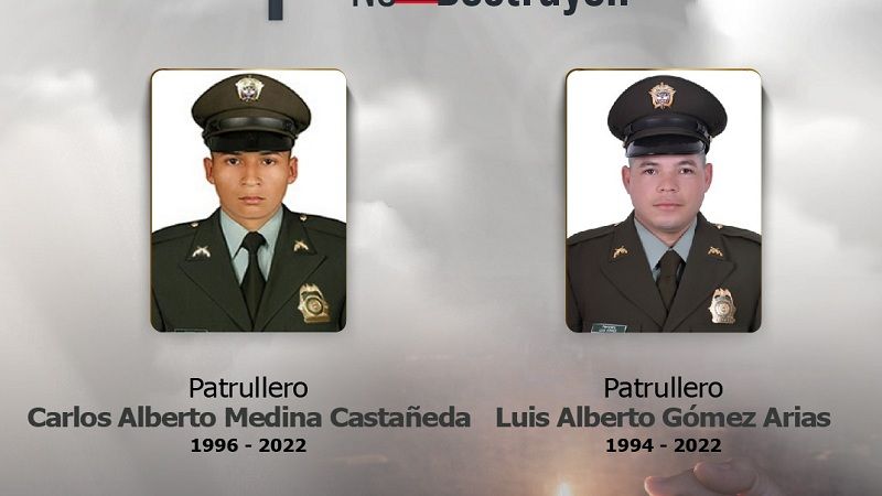 Dos uniformados de la Policía fueron asesinados en Caquetá