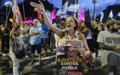 Central de Trabajadores de Argentina protesta contra la ley Ómnibus