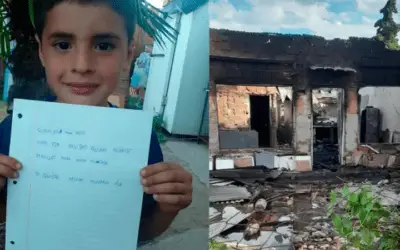 Niño argentino en vez de regalos, pide ladrillos para reconstruir su casa