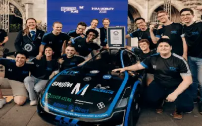 Carro eléctrico creado por estudiantes alemanes bate récord de aceleración