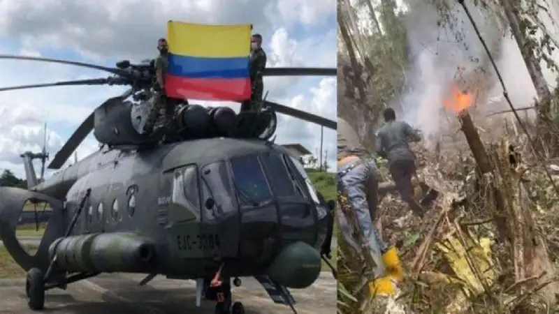 Nueve militares murieron en accidente de helicóptero en Bolívar