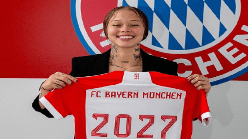 Ana María Guzmán, fue presentada como nueva jugadora del Bayern Múnich