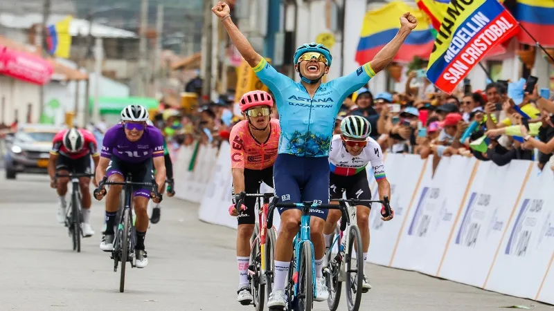 Harold Tejada, líder del Tour Colombia tras imponerse en la segunda etapa