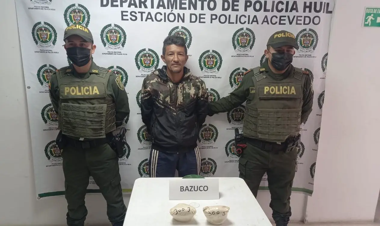 Alias «Pato» fue capturado con más 2.400 dosis de bazuco