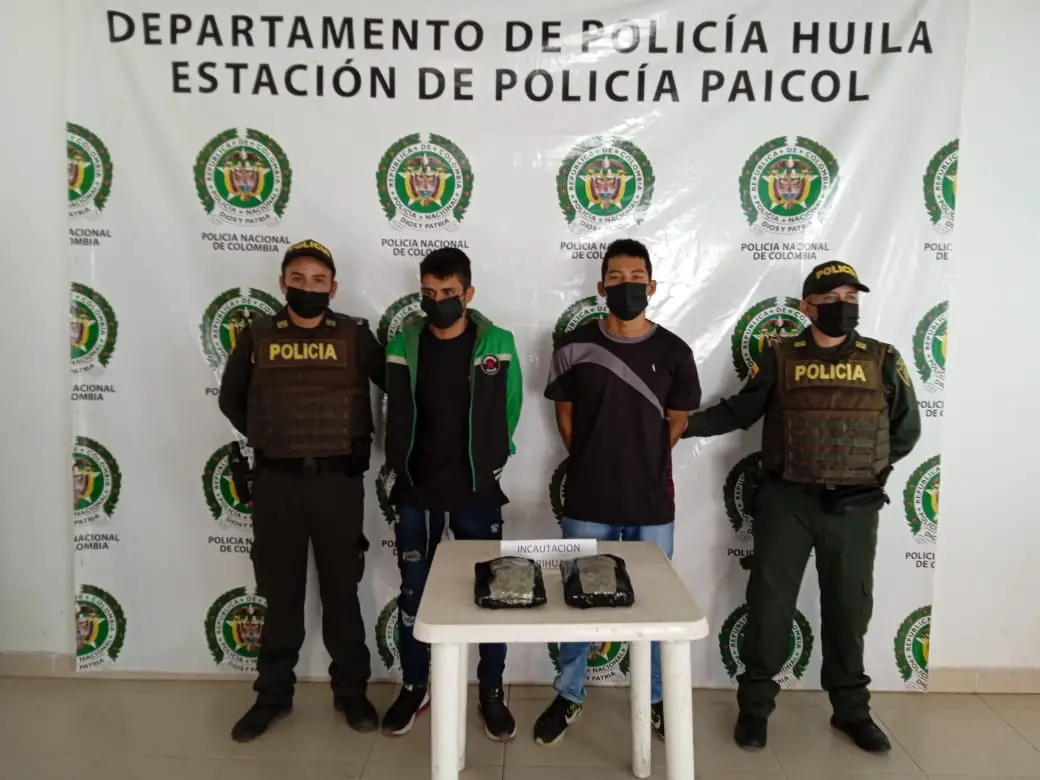 En el municipio de Paicol fueron detenidos dos hombres