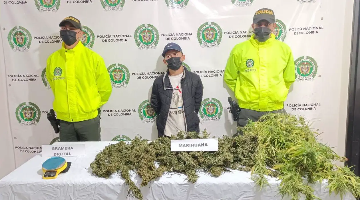 Capturado con más de 2 mil gramos de marihuana
