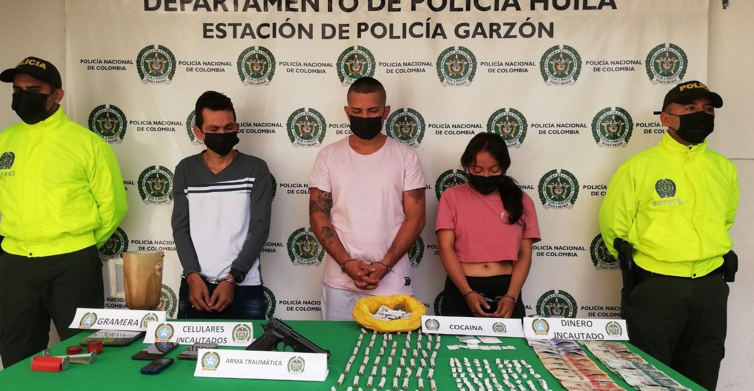 Operativo contra el tráfico de droga deja tres capturas en Garzón