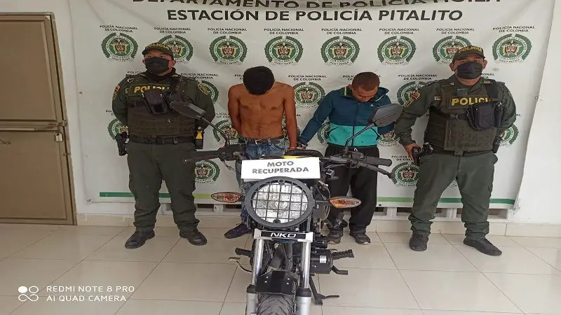Capturados por hurto en el municipio de Pitalito