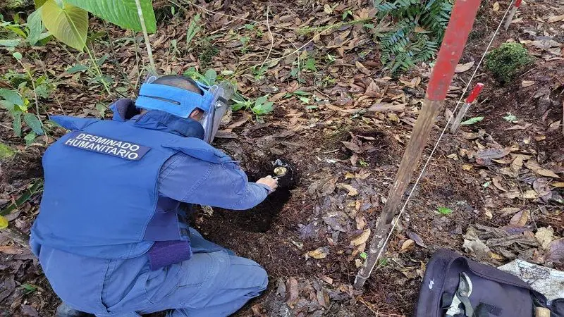 Dos minas antipersonal fueron destruidas en Baraya, Huila