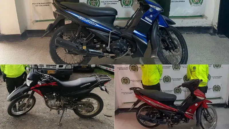 Recuperan 10 motos hurtadas en Pitalito, Garzón y La Palta