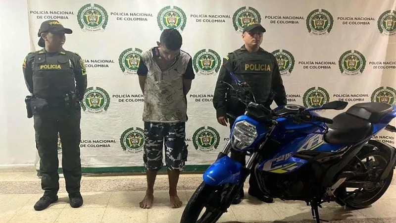 ‘Brayan’, fue capturado por robarse una moto en Neiva