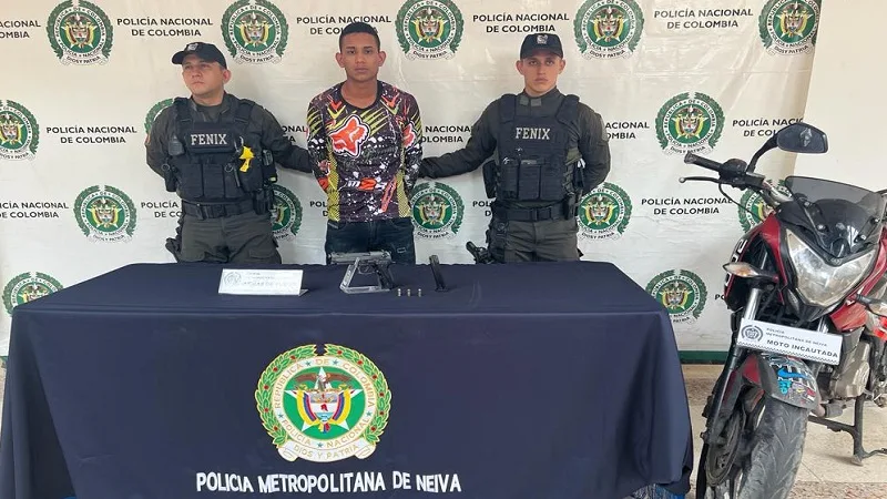 ‘Marihuano’ fue detenido por el delito de porte ilegal de armas en Neiva