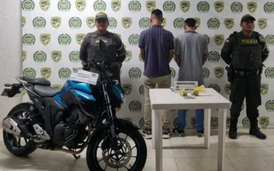 Motociclistas fueron capturados con marihuana en Aipe