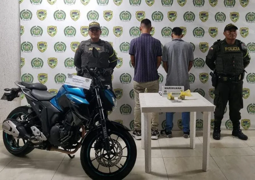 Motociclistas fueron capturados con marihuana en Aipe