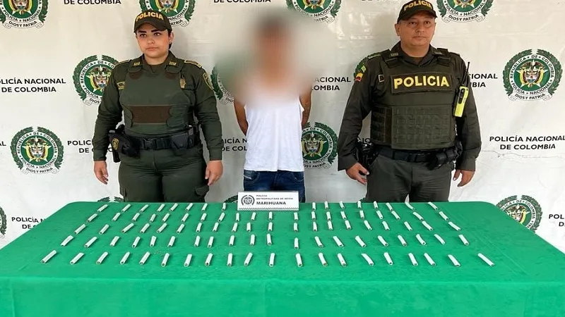 Capturado con droga en el parque de los Niños en Neiva